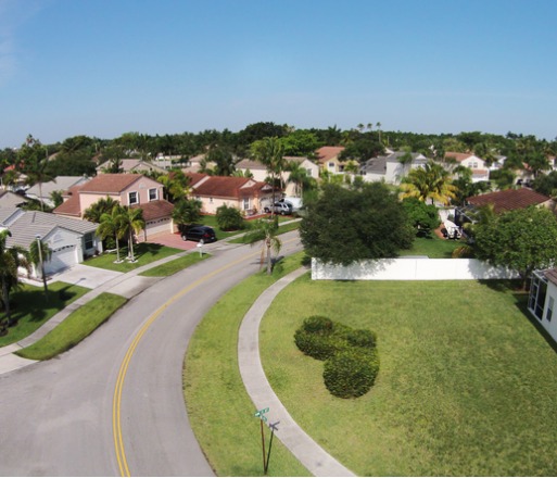 A neighborhood covered by Municipalities/Public Entities insurance